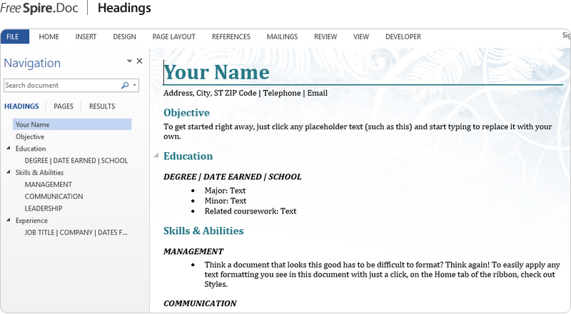 Free Spire.Doc for .NET 5.0 full