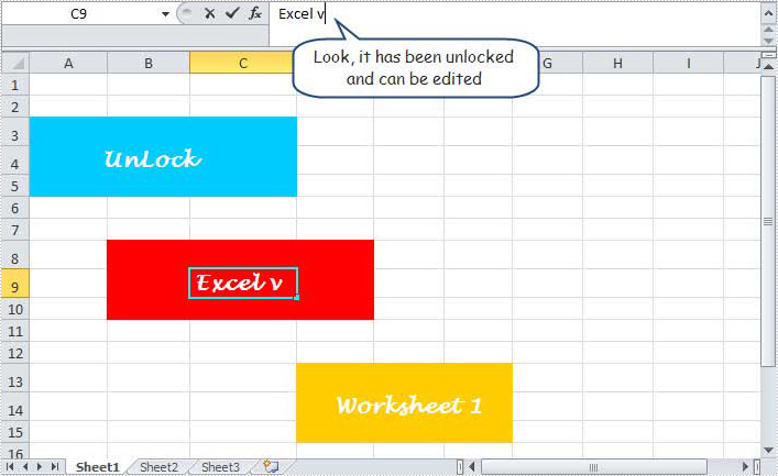 Unlock Excel Worksheet