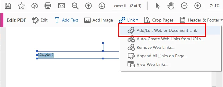 Klickbares Inhaltsverzeichnis in Adobe erstellen