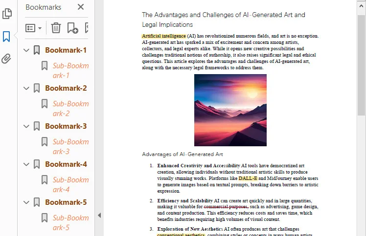 Inhaltsverzeichnis mit Free Spire.PDF erstellen