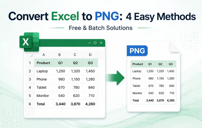 Schritt-für-Schritt-Anleitung zur Konvertierung von Excel in PNG