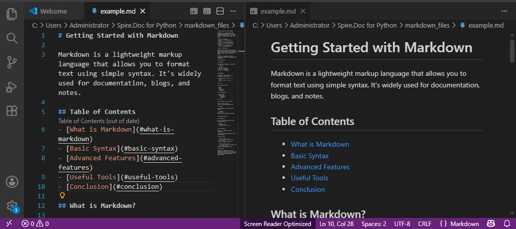 Markdown offline mit Desktop-Editoren in TXT konvertieren