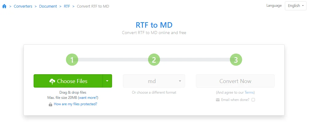 Конвертация RTF в Markdown онлайн