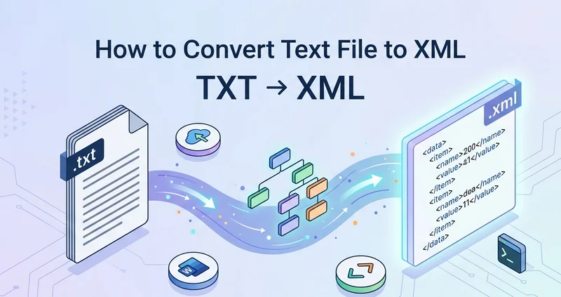 온라인 도구, MS Word 및 Python으로 텍스트 파일을 XML로 변환