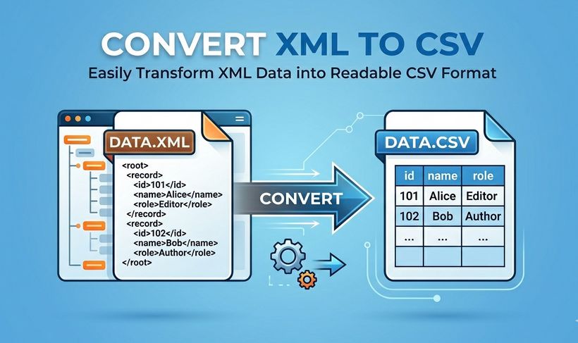 Vier beste Methoden zur Konvertierung von XML-Daten in eine CSV-Tabelle