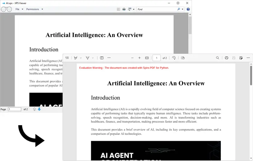 Convertir XPS en PDF à l'aide de Python