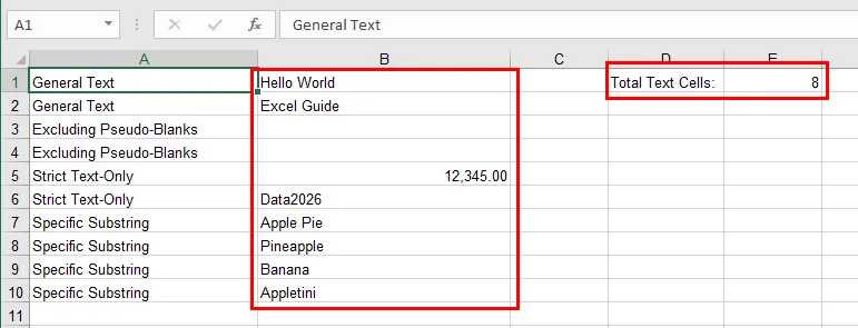 Compter les cellules avec du texte dans un fichier Excel avec Free Spire.XLS