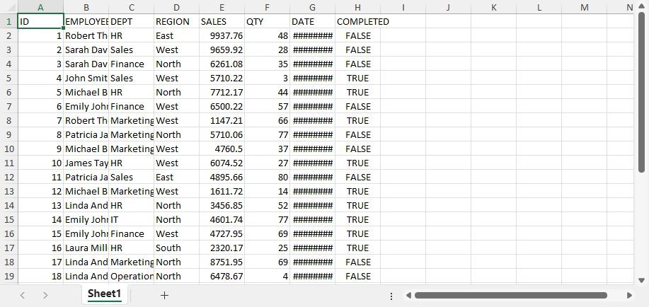 Convertir DBF en Excel de base avec Python