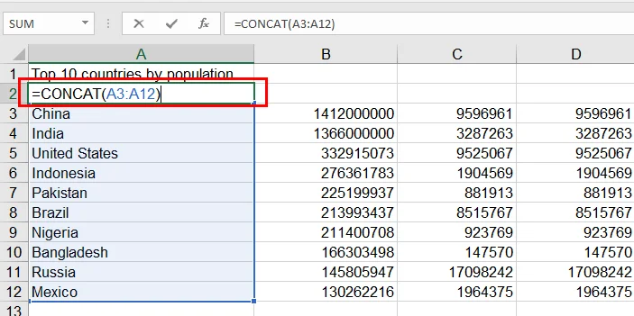 Excel 셀에 수식 입력
