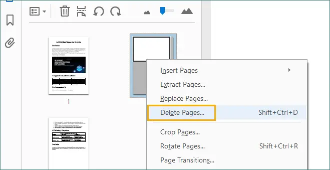 Choose Delete Pages