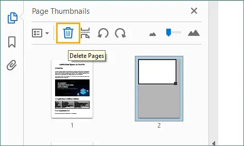 Click trash icon