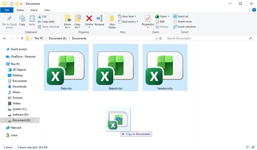 Arrastar e Soltar para Duplicar um Arquivo do Excel