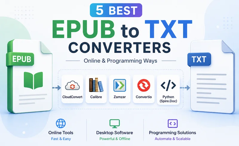 Top 5 des convertisseurs EPUB en TXT