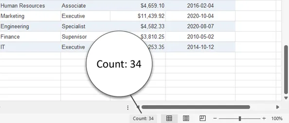 Zeilenanzahl über Excel-Statusleiste abrufen