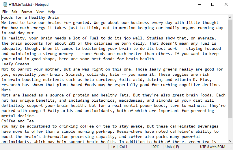 Convert an HTML file to a TXT file programmatically using Python/C#