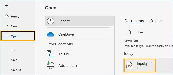 Open your PDF file