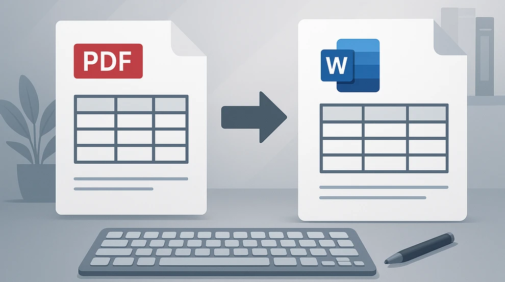 Tutoriel sur la façon de convertir un tableau PDF en Word