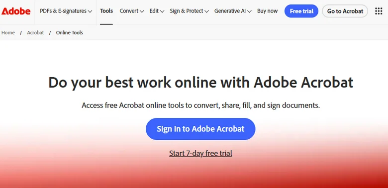 Adobe Acrobat 온라인으로 쉽게 PNG를 Word로 변환