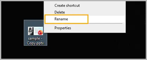 Переименовать файл PowerPoint