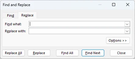 Text mit der Funktion Suchen & Ersetzen von Excel ersetzen