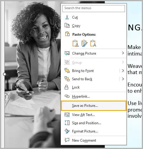 Функция 'Сохранить как изображение' в PowerPoint