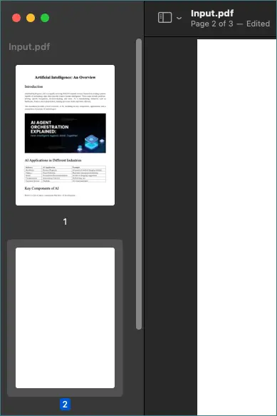 Select Blank Pages in Preview